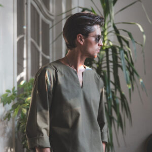 Modern Teluk Belanga Long Sleeve - Linen Cotton