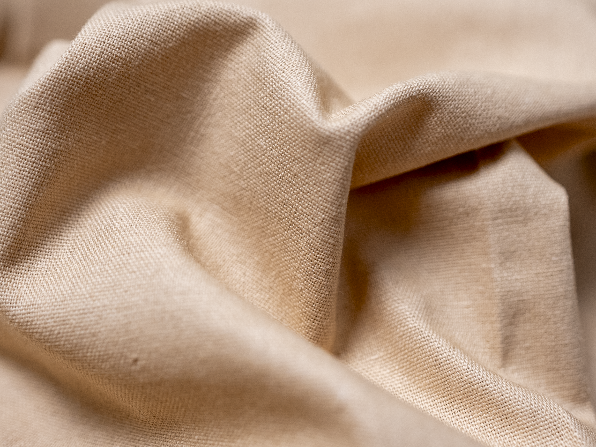 Natural flax drape detail