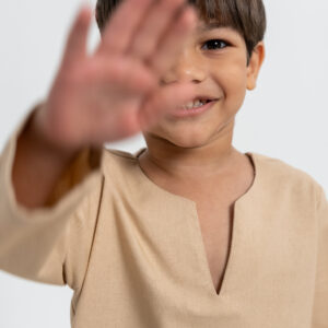 Kids Modern Teluk Belanga - Linen Cotton